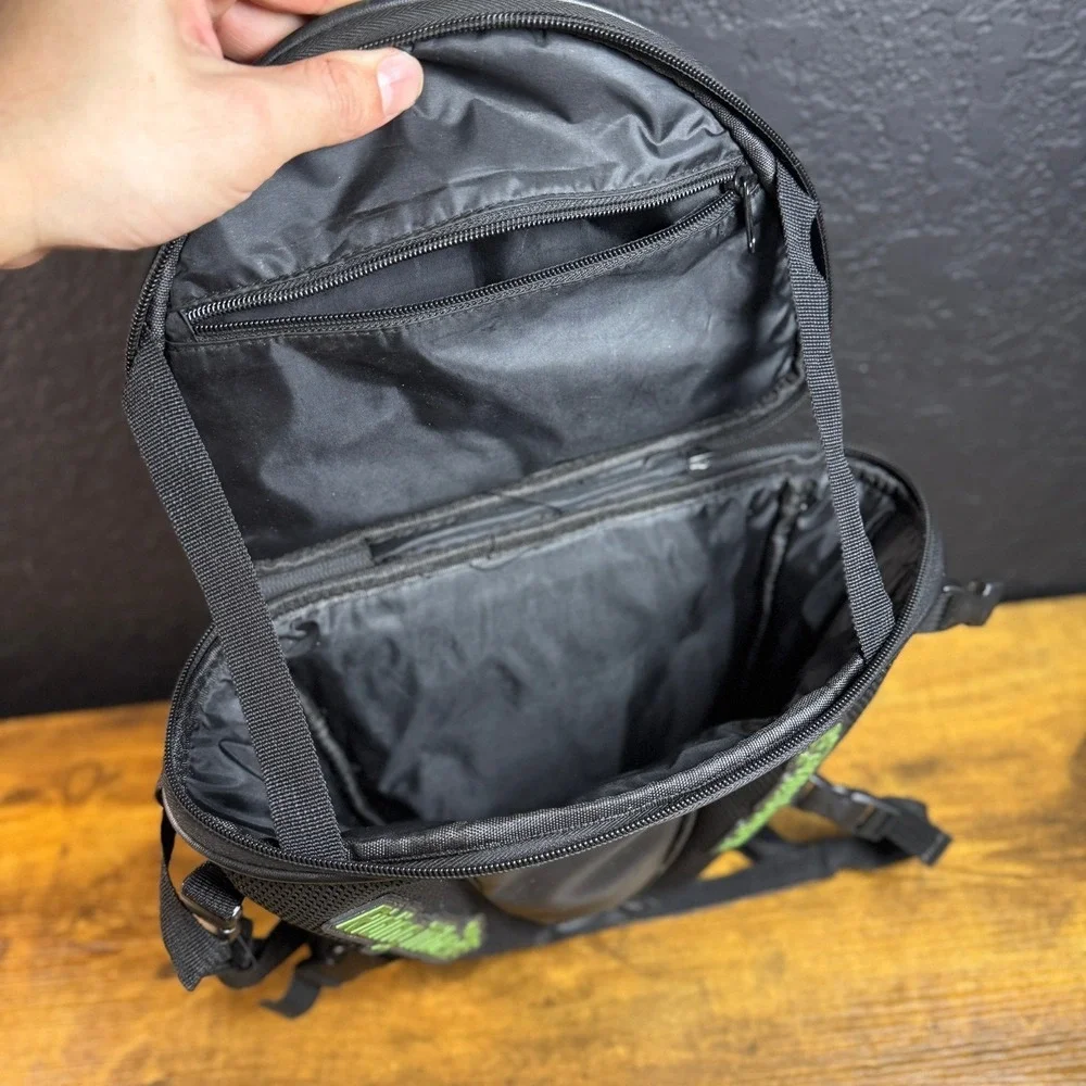 Riding‎ Tribe Motorcycle Tank Tail Bag Black Green Synthetic Leather Luggage OS